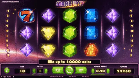 Starburst slot game features